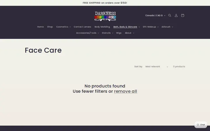 /collections/face-care — Darkness Cosmetics