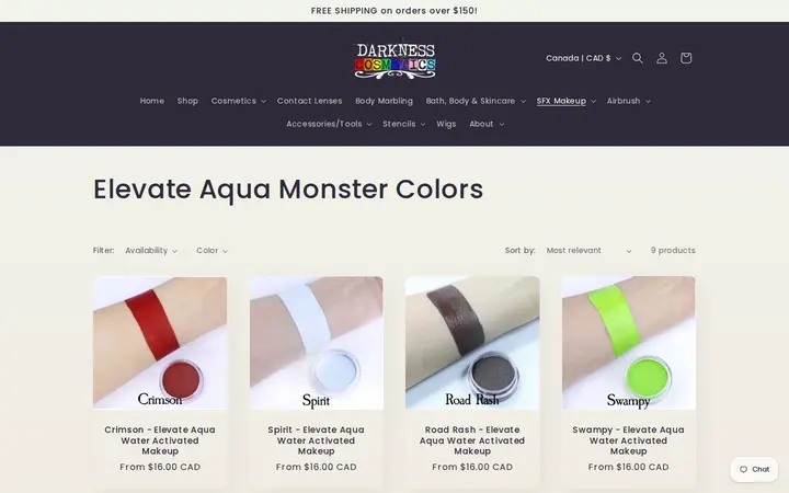 /collections/elevate-aqua-monster-colors — Darkness Cosmetics
