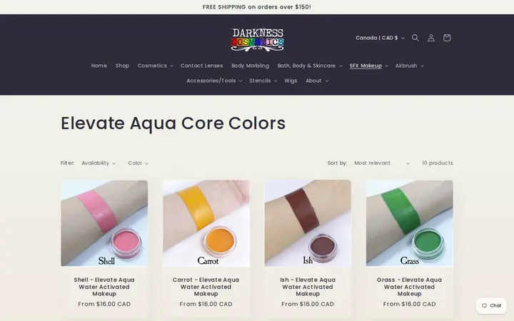 /collections/elevate-aqua-core-colors — Darkness Cosmetics