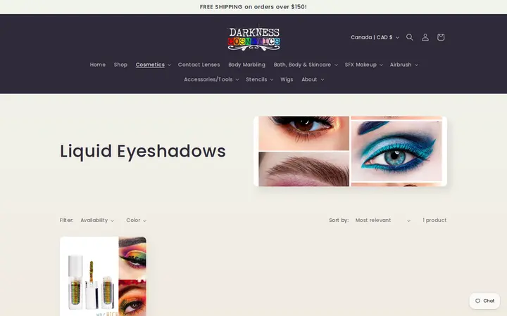 /collections/liquid-eyeshadows — Darkness Cosmetics