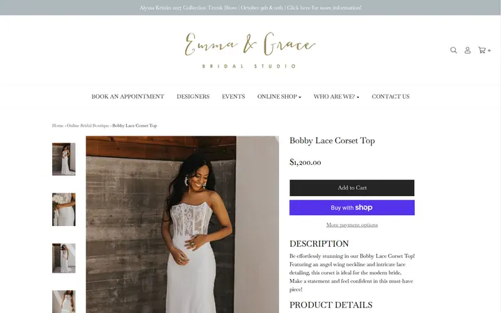 /collections/shop-all/products/bobby-lace-corset — Emma and Grace Bridal Studio Denver