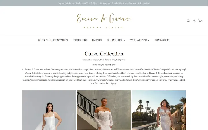 /pages/curve-collection — Emma and Grace Bridal Studio Denver