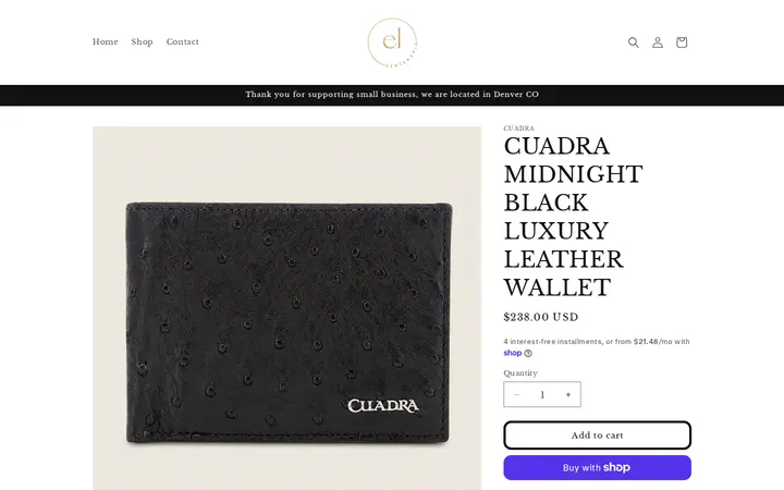 /products/cuadra-midnight-black-luxury-leather-wallet — El Centenario Joyeria