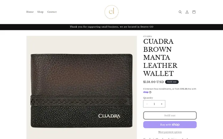 /products/cuadra-brown-manta-leather-wallet — El Centenario Joyeria