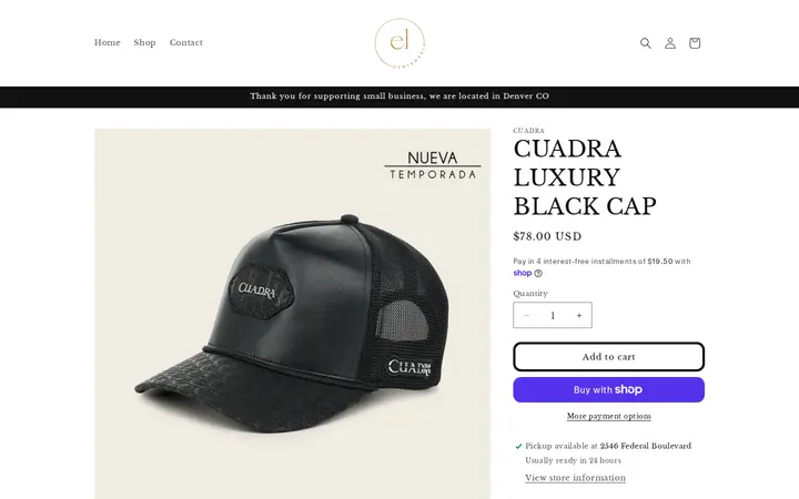/products/cuadra-luxury-black-cap — El Centenario Joyeria