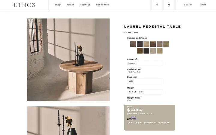/collections/new-arrivals/products/laurel-pedestal-table — Ethos Furniture Denver