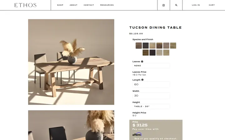/collections/new-arrivals/products/tucson-dining-table — Ethos Furniture Denver