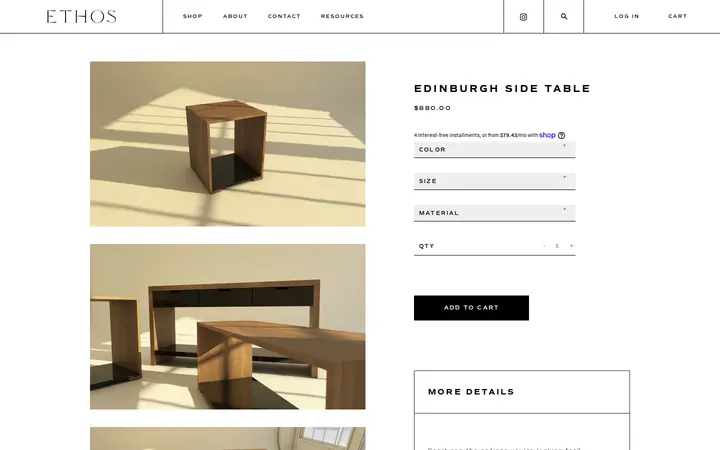 /collections/the-edinburgh-collection/products/edinburgh-side-table — Ethos Furniture Denver