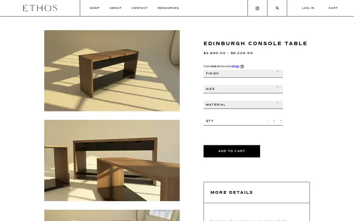 /collections/the-edinburgh-collection/products/edinburgh-console-table — Ethos Furniture Denver