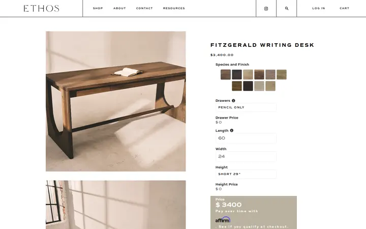/collections/new-arrivals/products/fitzgerald-writing-desk — Ethos Furniture Denver
