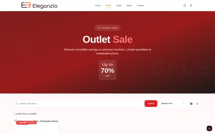 /outlet — Eleganzia Furniture Outlet