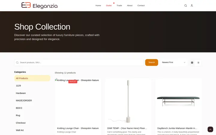 /shop — Eleganzia Furniture Outlet
