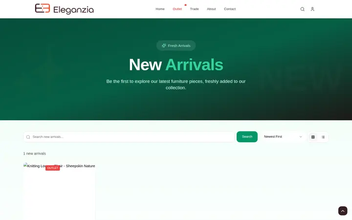 /new-arrivals — Eleganzia Furniture Outlet