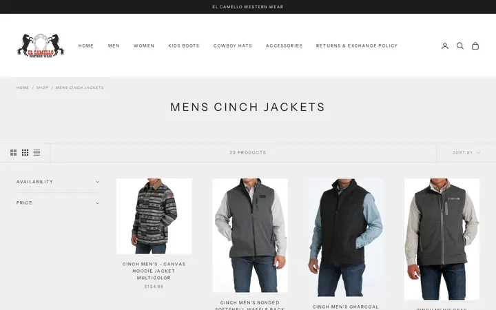 /collections/mens-cinch-jackets — El Camello Western Wear