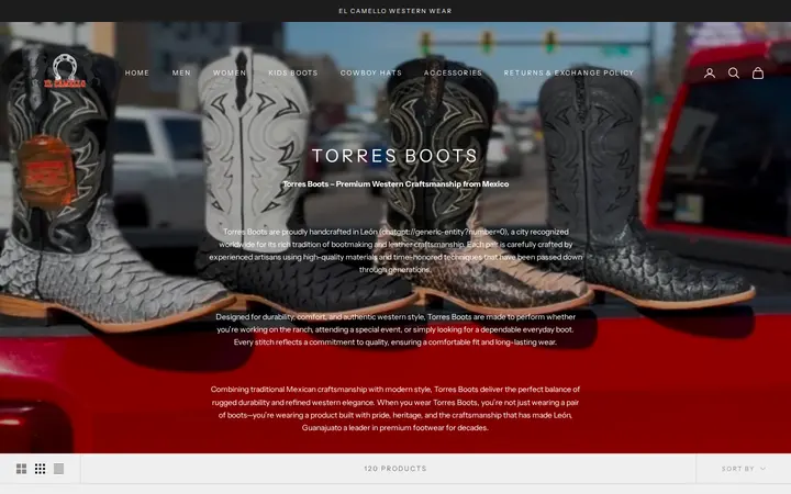 /collections/torres-boots — El Camello Western Wear