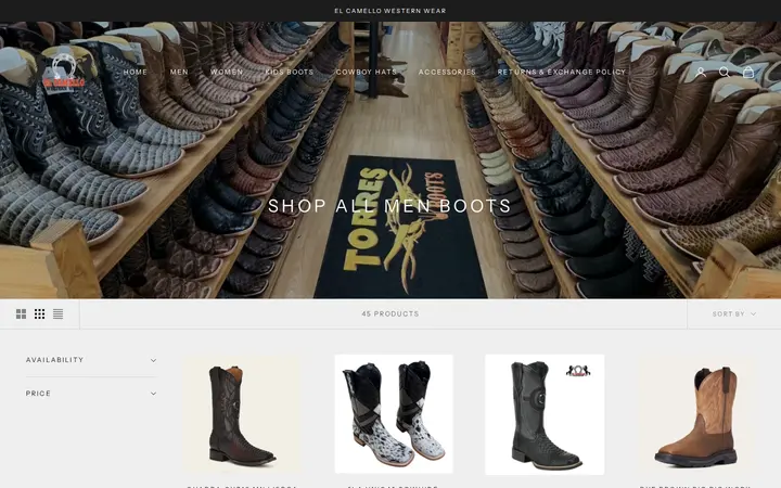 /collections/shop-all-men-boots — El Camello Western Wear