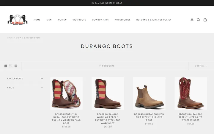 /collections/work-boots — El Camello Western Wear