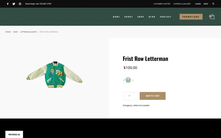 /product/frist-row-letterman — The Flytrap Clothing Boutique