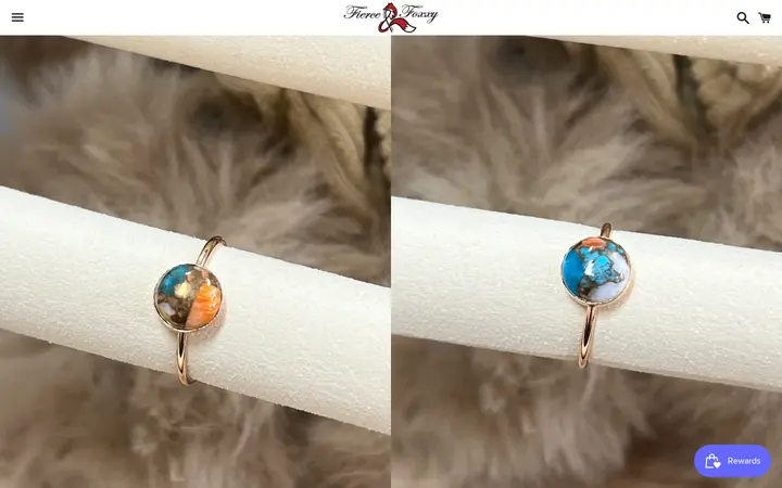 /collections/jewelry/products/oyster-turquoise-ring — Fierce and Foxxy Clothing