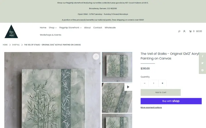 /collections/shop-all/products/the-veil-of-stalks-original-12x12-acrylic-painting-on-canvas — Fern and Skye Gallery LLC