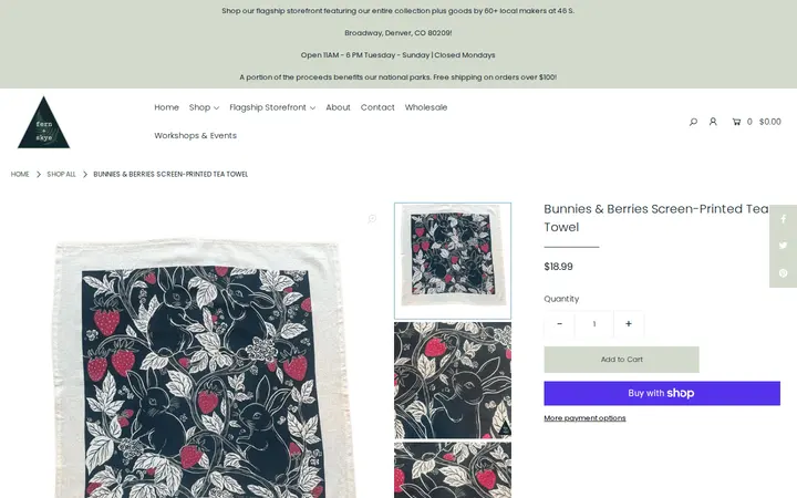 /collections/shop-all/products/bunnies-berries-screen-printed-tea-towel — Fern and Skye Gallery LLC