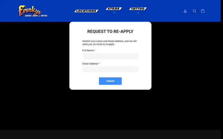 /pages/re-apply — Freaky's Head Shop II Sheridan
