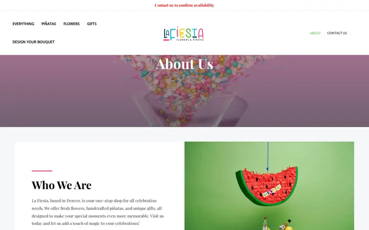 /about — Piñateria La Fiesta