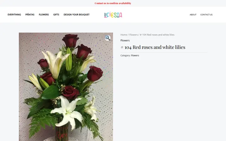 /product/104-red-roses-and-white-lilies — Piñateria La Fiesta