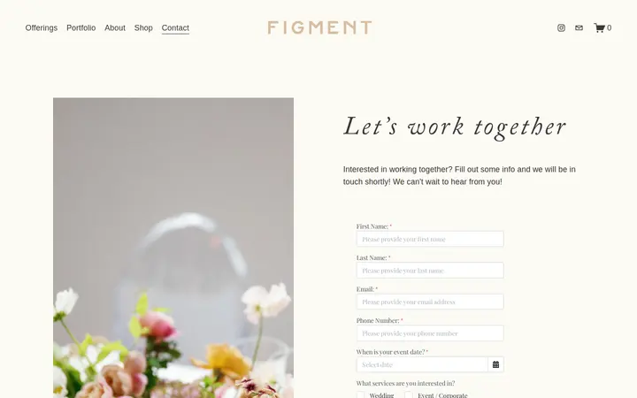 /contact — Figment Floral