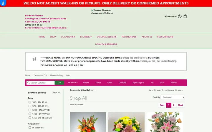/centennial-florist-flower-delivery/lilies — Forever Flowers