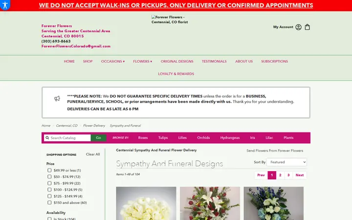 /centennial-florist-flower-delivery/sympathy-and-funeral-flowers — Forever Flowers