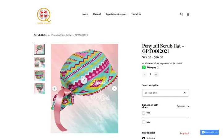 /product/ponytail-scrub-hat-gpt0012021/92 — FlowerQ&MiGirls Seamstress, LLC; Alterations & Sewing in Denver