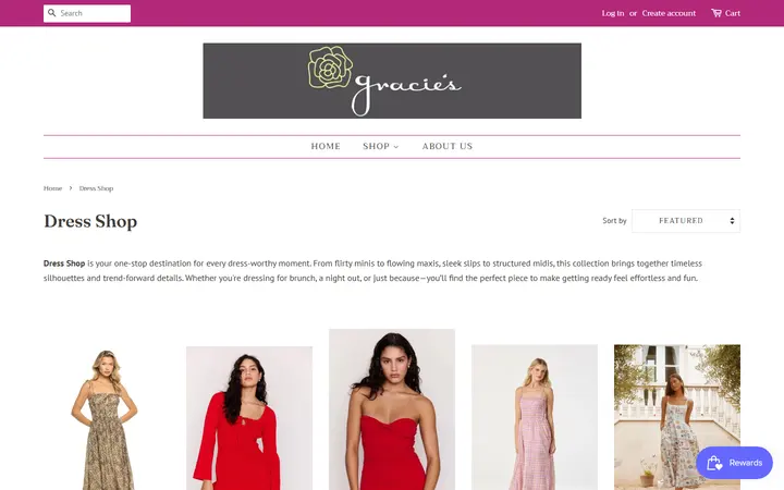 /collections/dress-shop — Gracie's Boutique