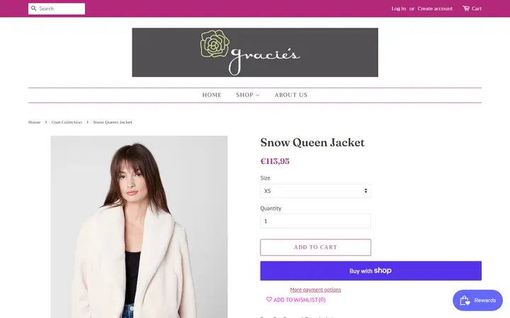 /collections/coat-collection/products/snow-queen-jacket — Gracie's Boutique