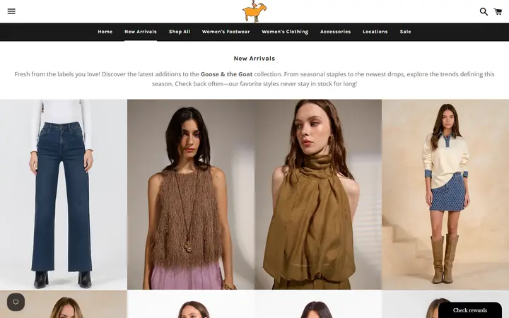 /collections/new-arrivals — Goose & the Goat Shoes, Clothing, Accessories