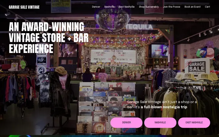 Website of Garage Sale Vintage