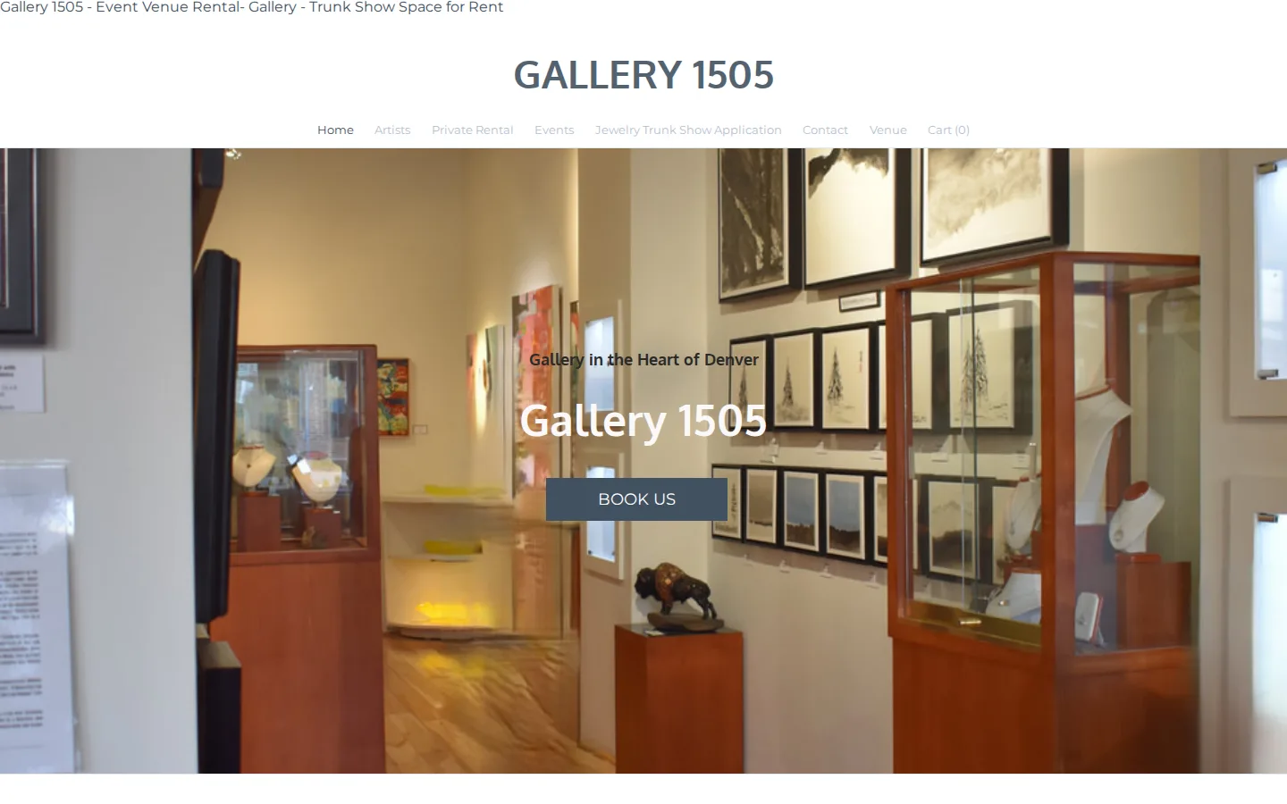 Captured website of Gallery 1505