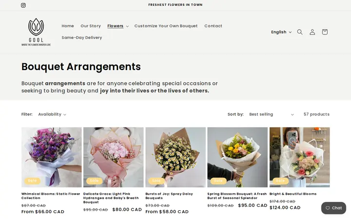 /collections/bouquet-arrangements — Gool: Flower Shop