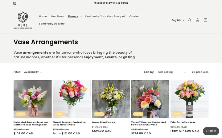 /collections/vase-arrangements — Gool: Flower Shop
