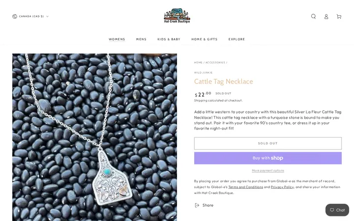 /collections/accessories/products/cattle-tag-necklace — Hat Creek Boutique