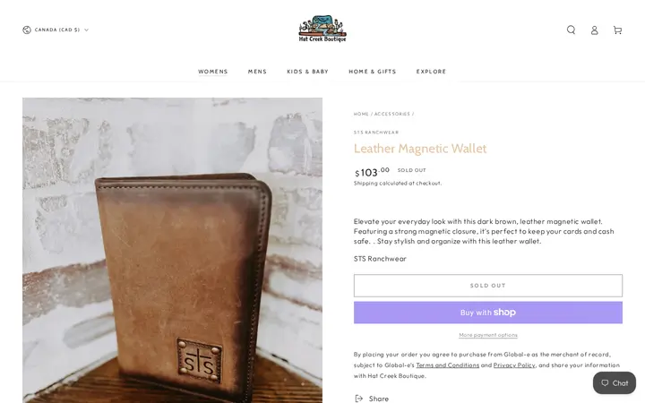 /collections/accessories/products/leather-magnetic-wallet — Hat Creek Boutique