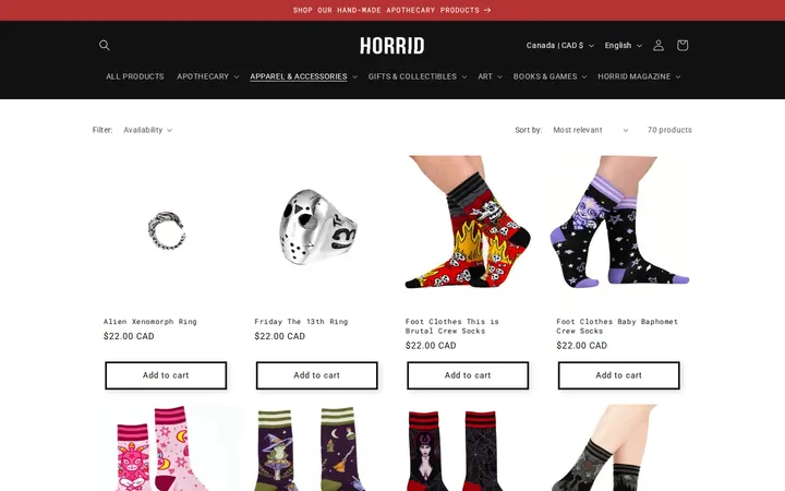 /collections/accessories — HORRID