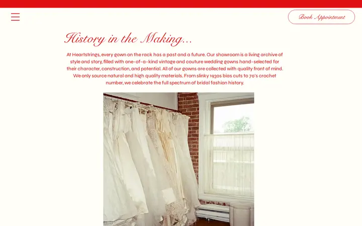 /showroom — Heartstrings Vintage Bridal & Tailoring