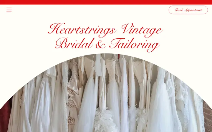 Website of Heartstrings Vintage Bridal & Tailoring