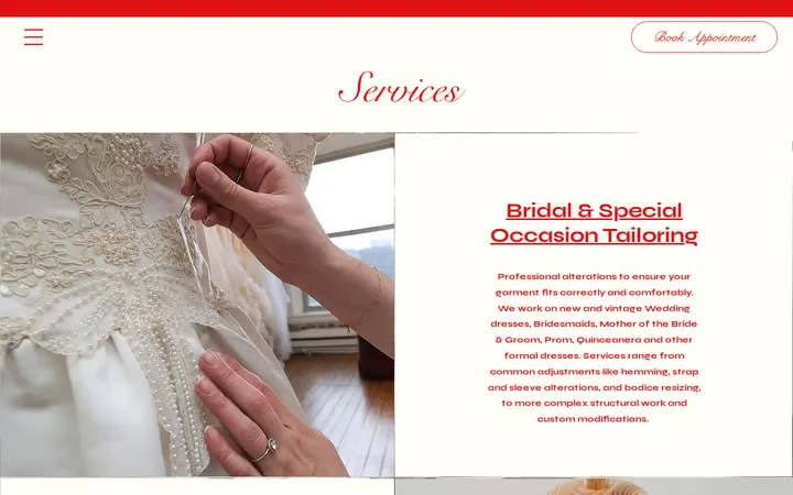 /tailoring — Heartstrings Vintage Bridal & Tailoring