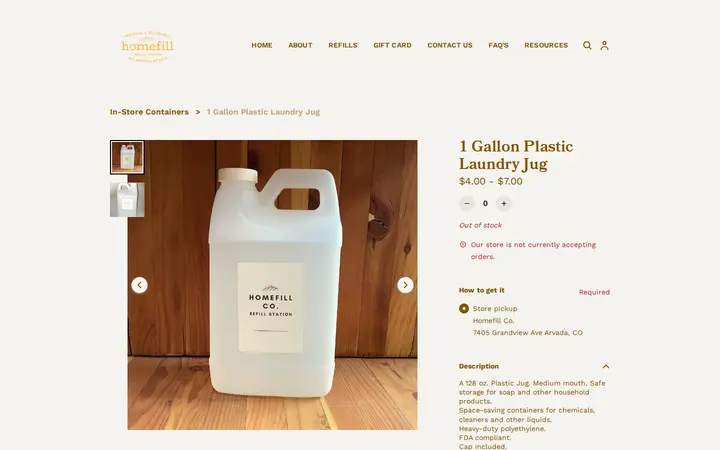 /product/1-gallon-plastic-laundry-jug/63 — Homefill Co.