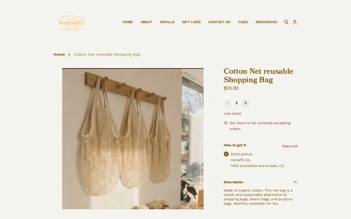 /product/cotton-net-reusable-shopping-bag/UO6RF72ZTEX7H6FY2L42MFOV — Homefill Co.