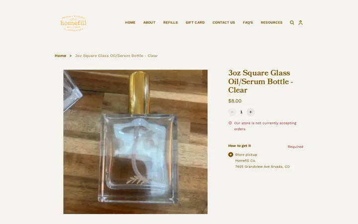 /product/3oz-square-glass-oil-serum-bottle-clear/5753JXPT2W6L344OS5HB5GTQ — Homefill Co.