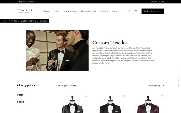 /catalog/custom-clothing/tuxedos — Icon Suit