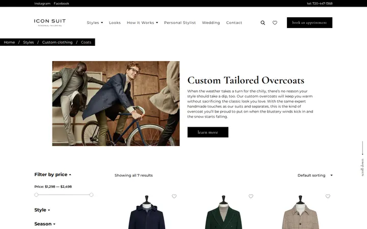/catalog/custom-clothing/coats — Icon Suit